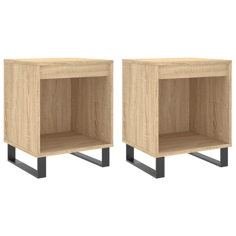 Nachtkastjes 2 st 40x35x50 cm sonoma eikenkleurig MeubelReus