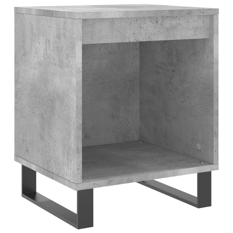 Nachtkastje 40x35x50 cm bewerkt hout betongrijs MeubelReus