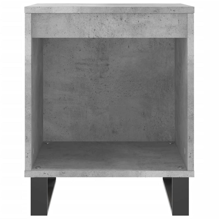 Nachtkastje 40x35x50 cm bewerkt hout betongrijs MeubelReus