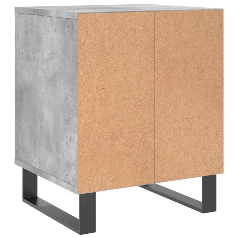 Nachtkastje 40x35x50 cm bewerkt hout betongrijs MeubelReus