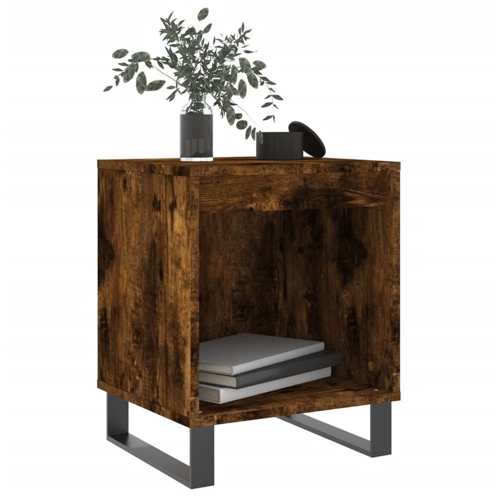 Nachtkastjes 2 st 40x35x50 cm bewerkt hout gerookt eikenkleurig MeubelReus