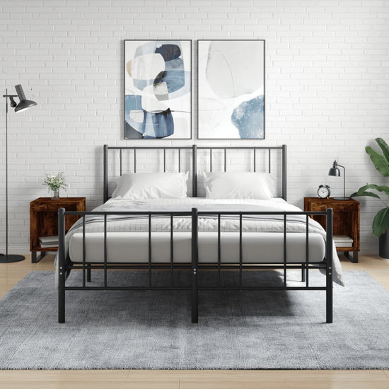 Nachtkastjes 2 st 40x35x50 cm bewerkt hout gerookt eikenkleurig MeubelReus