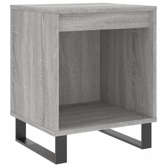 Nachtkastje 40x35x50 cm bewerkt hout grijs sonoma eikenkleurig MeubelReus