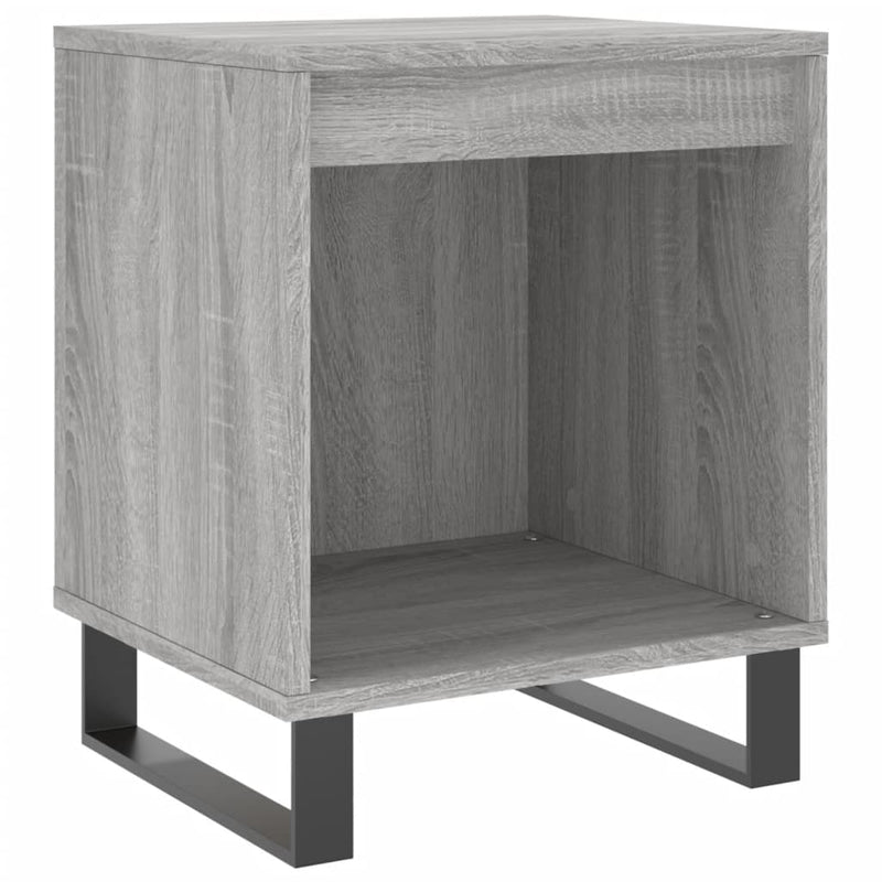 Nachtkastje 40x35x50 cm bewerkt hout grijs sonoma eikenkleurig MeubelReus