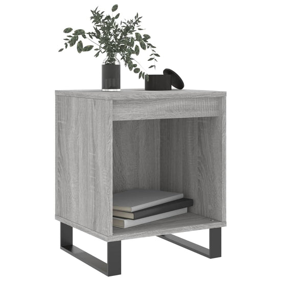 Nachtkastje 40x35x50 cm bewerkt hout grijs sonoma eikenkleurig MeubelReus