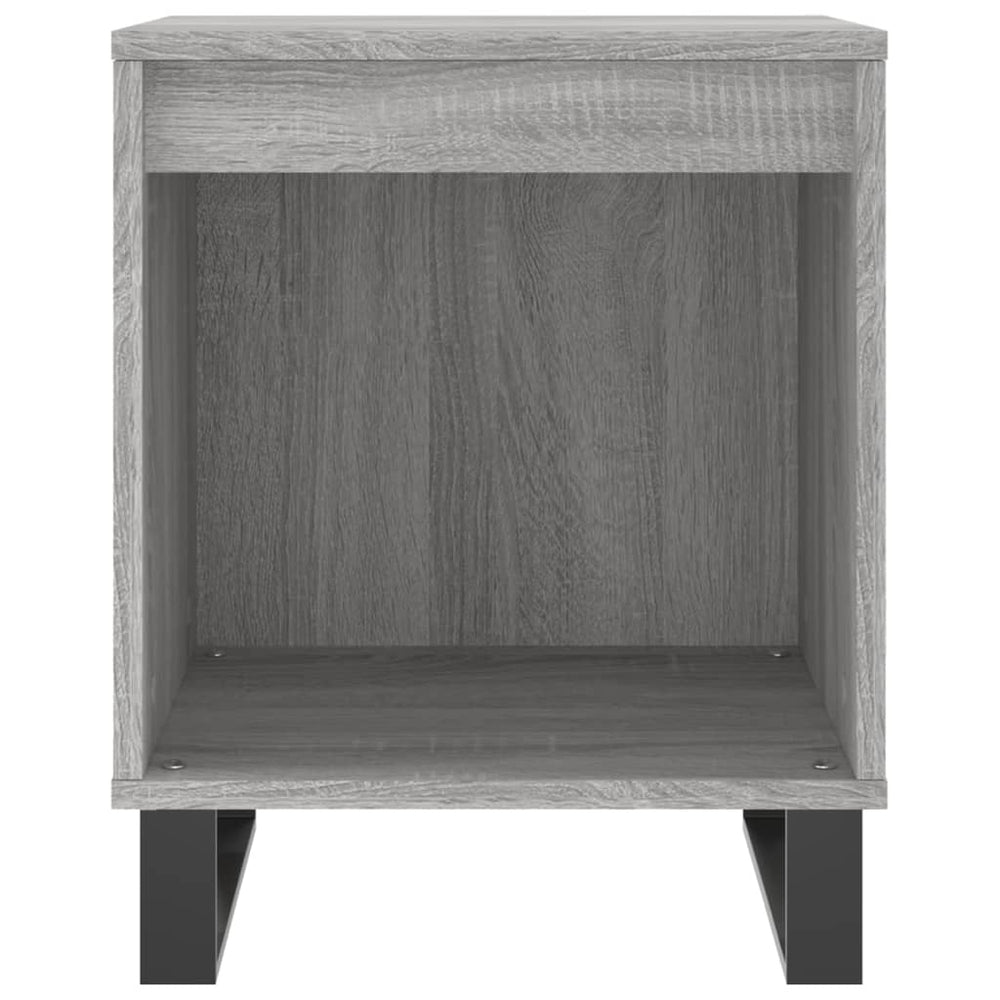Nachtkastje 40x35x50 cm bewerkt hout grijs sonoma eikenkleurig MeubelReus
