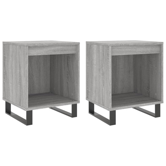 Nachtkastjes 2 st 40x35x50 cm bewerkt hout grijs sonoma eiken MeubelReus
