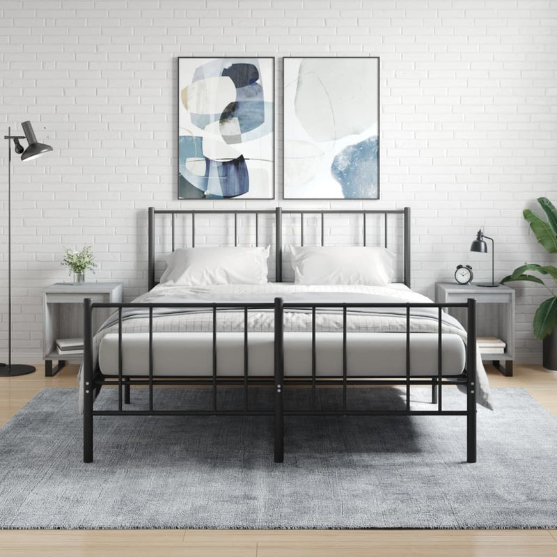 Nachtkastjes 2 st 40x35x50 cm bewerkt hout grijs sonoma eiken MeubelReus