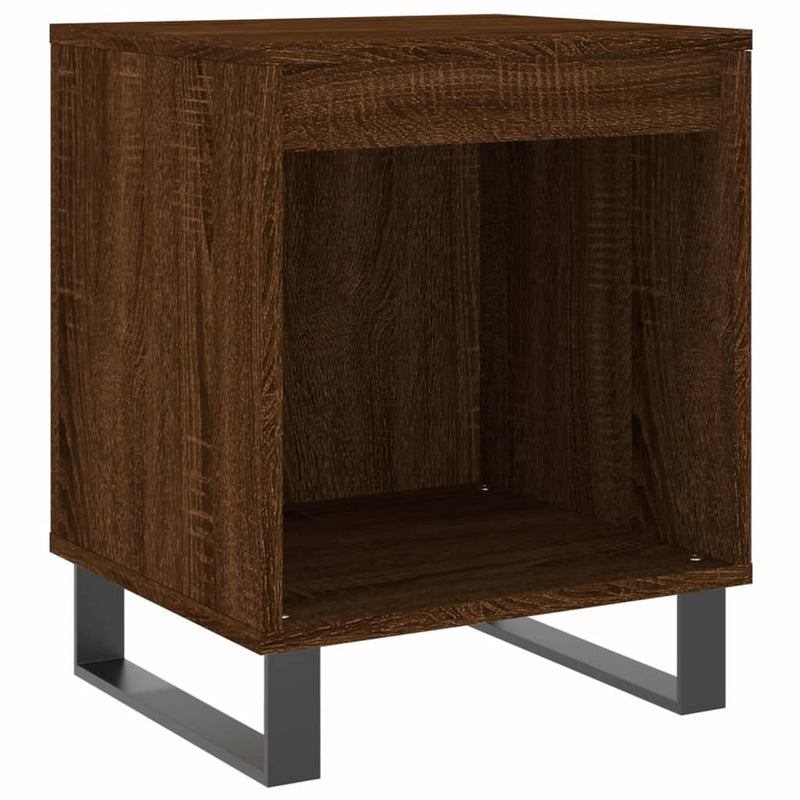 Nachtkastje 40x35x50 cm bewerkt hout bruin eikenkleur MeubelReus