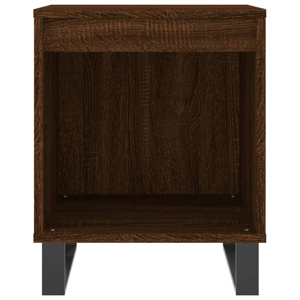 Nachtkastje 40x35x50 cm bewerkt hout bruin eikenkleur MeubelReus