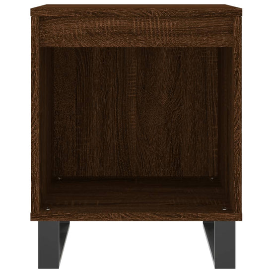 Nachtkastje 40x35x50 cm bewerkt hout bruin eikenkleur MeubelReus
