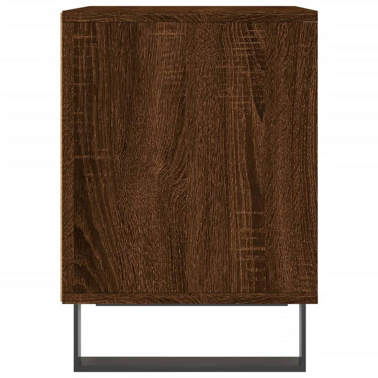 Nachtkastje 40x35x50 cm bewerkt hout bruin eikenkleur MeubelReus