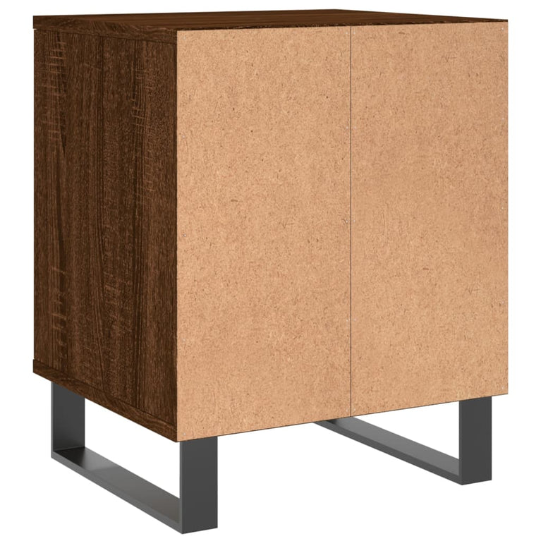 Nachtkastje 40x35x50 cm bewerkt hout bruin eikenkleur MeubelReus