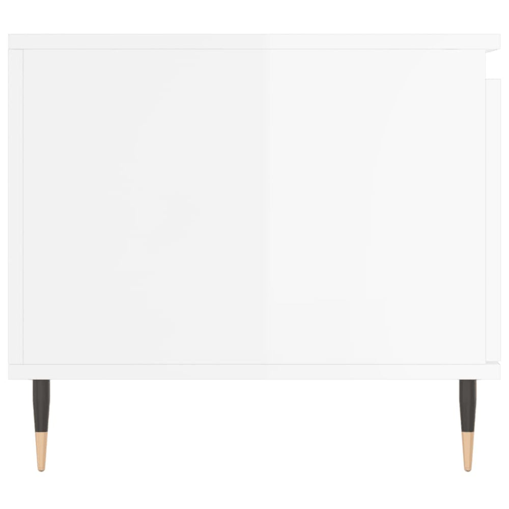 Salontafel 100x50x45 cm bewerkt hout hoogglans wit MeubelReus