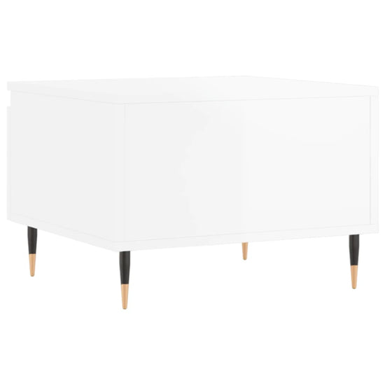 Salontafel 50x46x35 cm bewerkt hout hoogglans wit MeubelReus