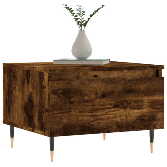 Salontafels 2 st 50x46x35 cm bewerkt hout gerookt eikenkleurig MeubelReus