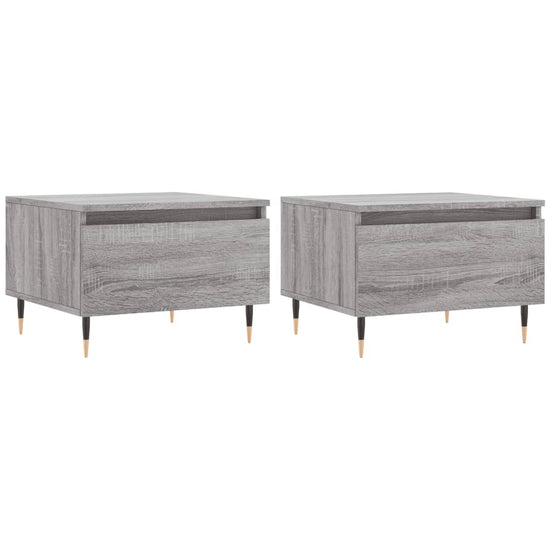 Salontafels 2 st 50x46x35 cm bewerkt hout grijs sonoma eiken MeubelReus