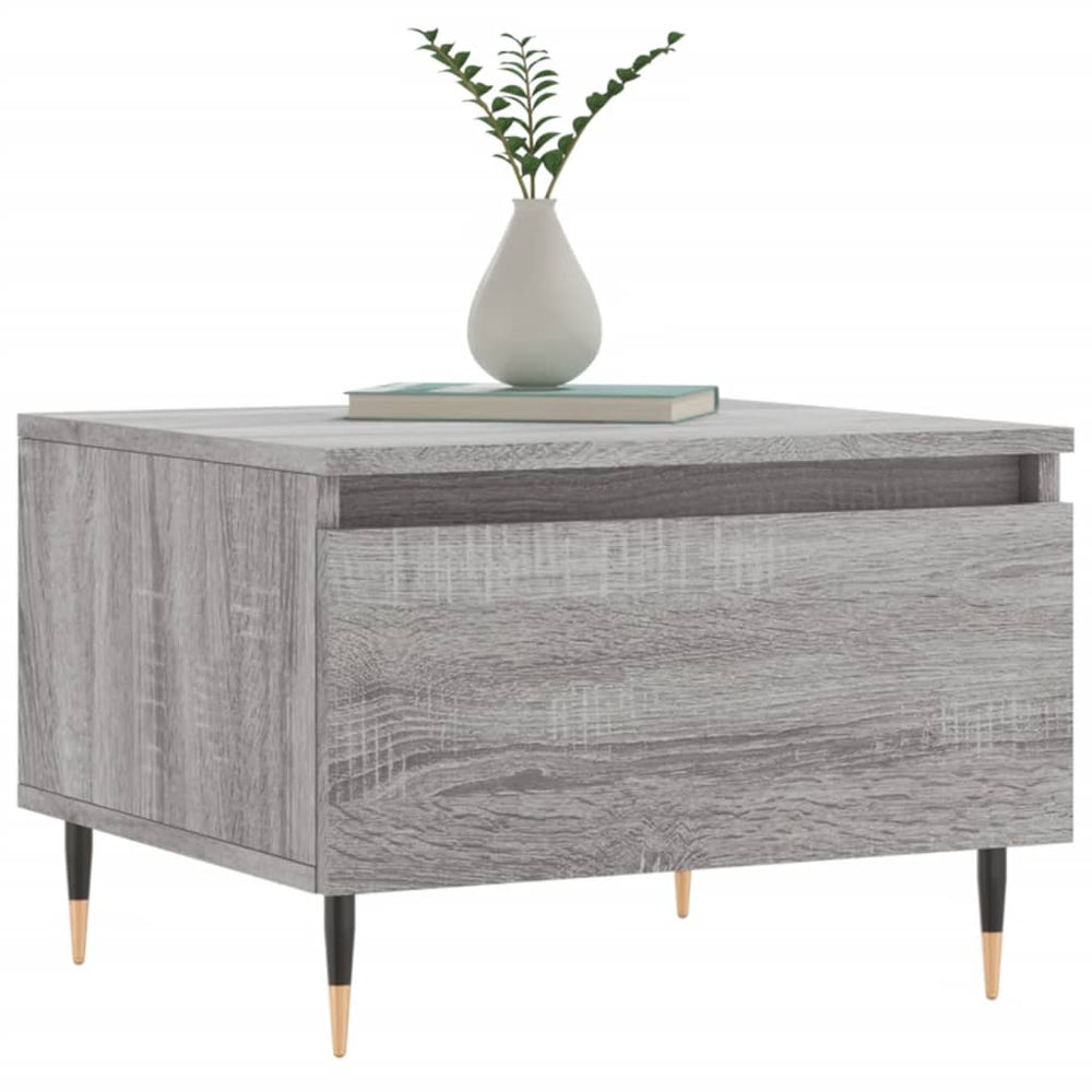 Salontafels 2 st 50x46x35 cm bewerkt hout grijs sonoma eiken MeubelReus