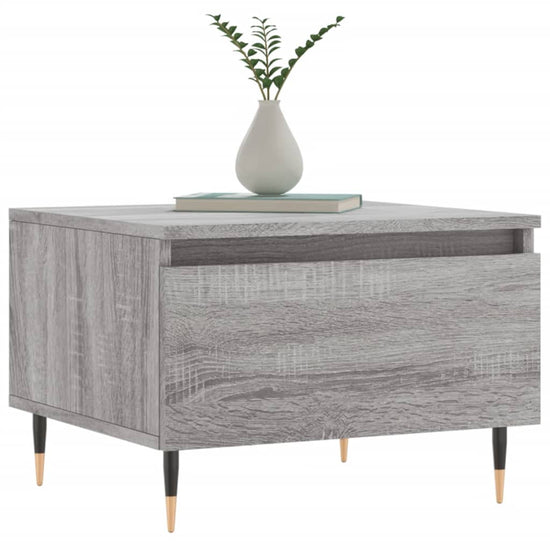 Salontafels 2 st 50x46x35 cm bewerkt hout grijs sonoma eiken MeubelReus