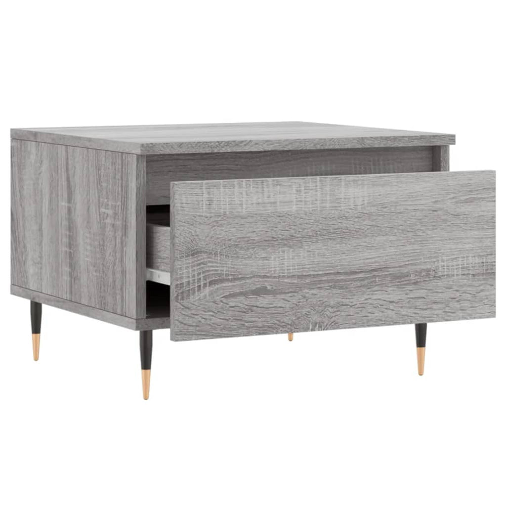 Salontafels 2 st 50x46x35 cm bewerkt hout grijs sonoma eiken MeubelReus