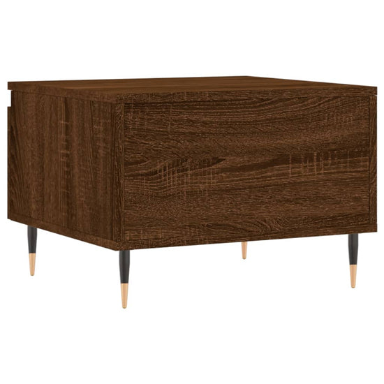 Salontafels 2 st 50x46x35 cm bewerkt hout bruin eikenkleur MeubelReus