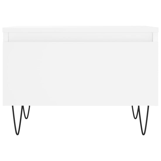 Salontafels 2 st 50x46x35 cm bewerkt hout wit MeubelReus