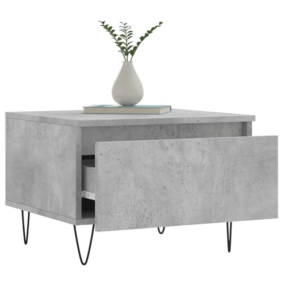 Salontafels 2 st 50x46x35 cm bewerkt hout betongrijs MeubelReus