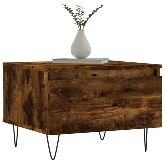 Salontafel 50x46x35 cm bewerkt hout gerookt eikenkleurig MeubelReus