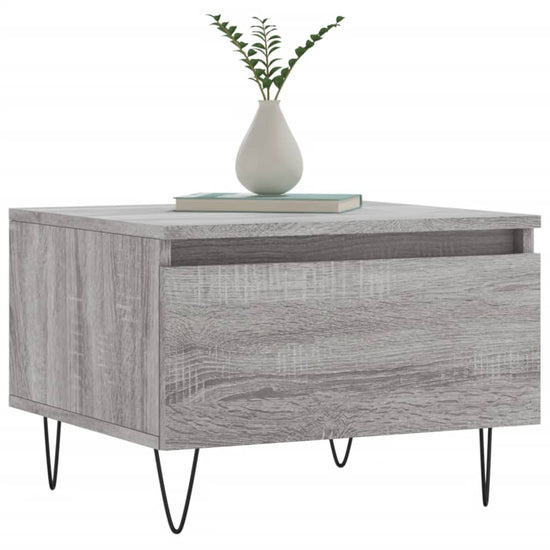 Salontafels 2 st 50x46x35 cm bewerkt hout grijs sonoma eiken MeubelReus