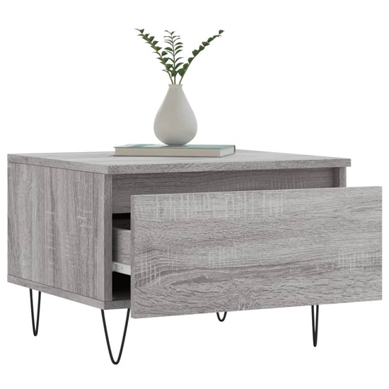 Salontafels 2 st 50x46x35 cm bewerkt hout grijs sonoma eiken MeubelReus