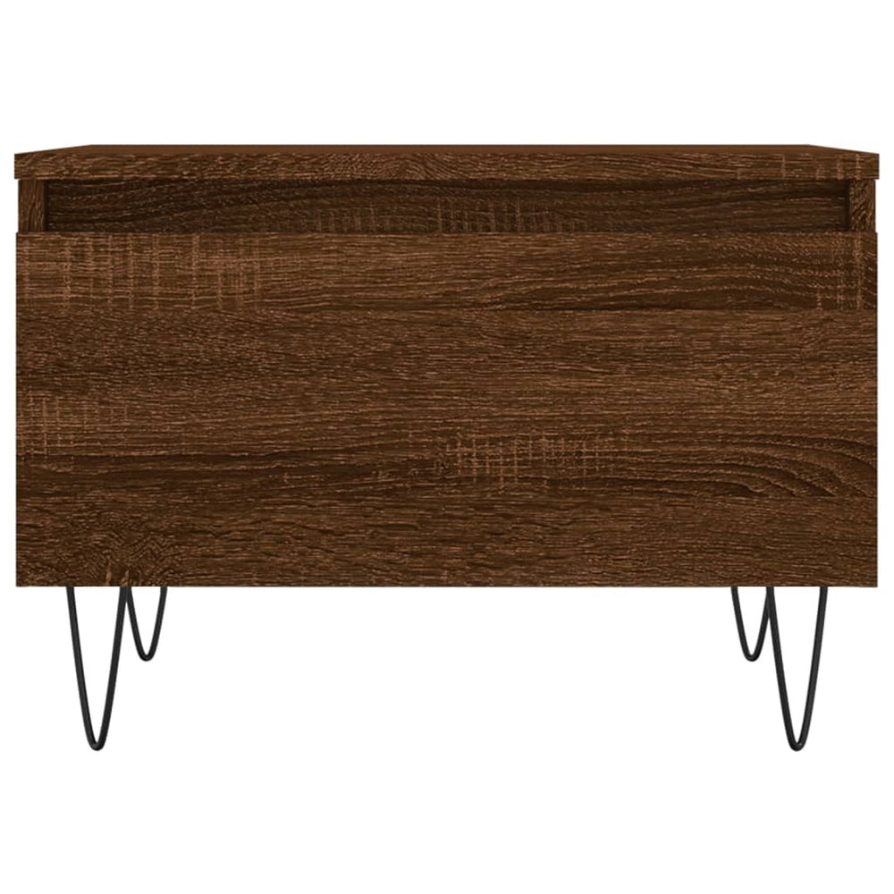 Salontafels 2 st 50x46x35 cm bewerkt hout bruin eikenkleur MeubelReus