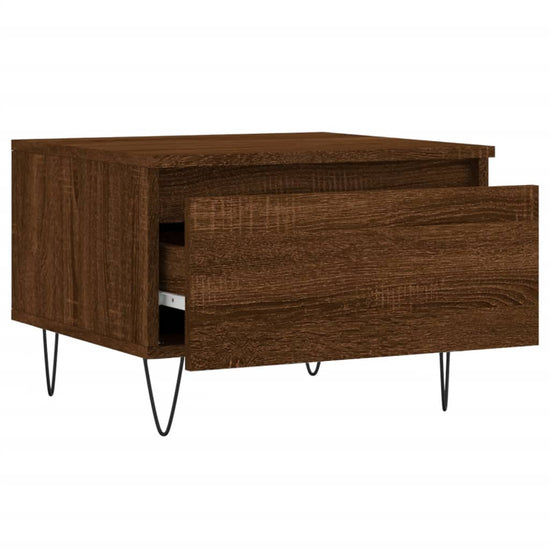 Salontafels 2 st 50x46x35 cm bewerkt hout bruin eikenkleur MeubelReus