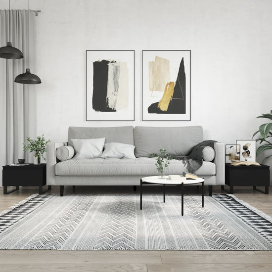 Salontafels 2 st 50x46x35 cm bewerkt hout zwart MeubelReus