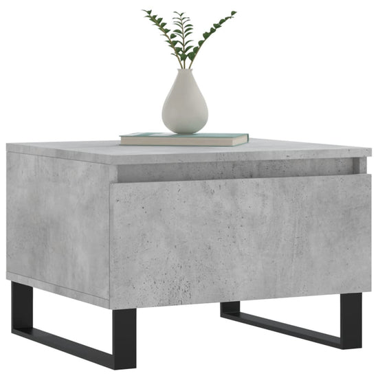 Salontafels 2 st 50x46x35 cm bewerkt hout betongrijs MeubelReus