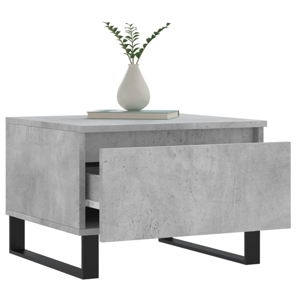 Salontafels 2 st 50x46x35 cm bewerkt hout betongrijs MeubelReus
