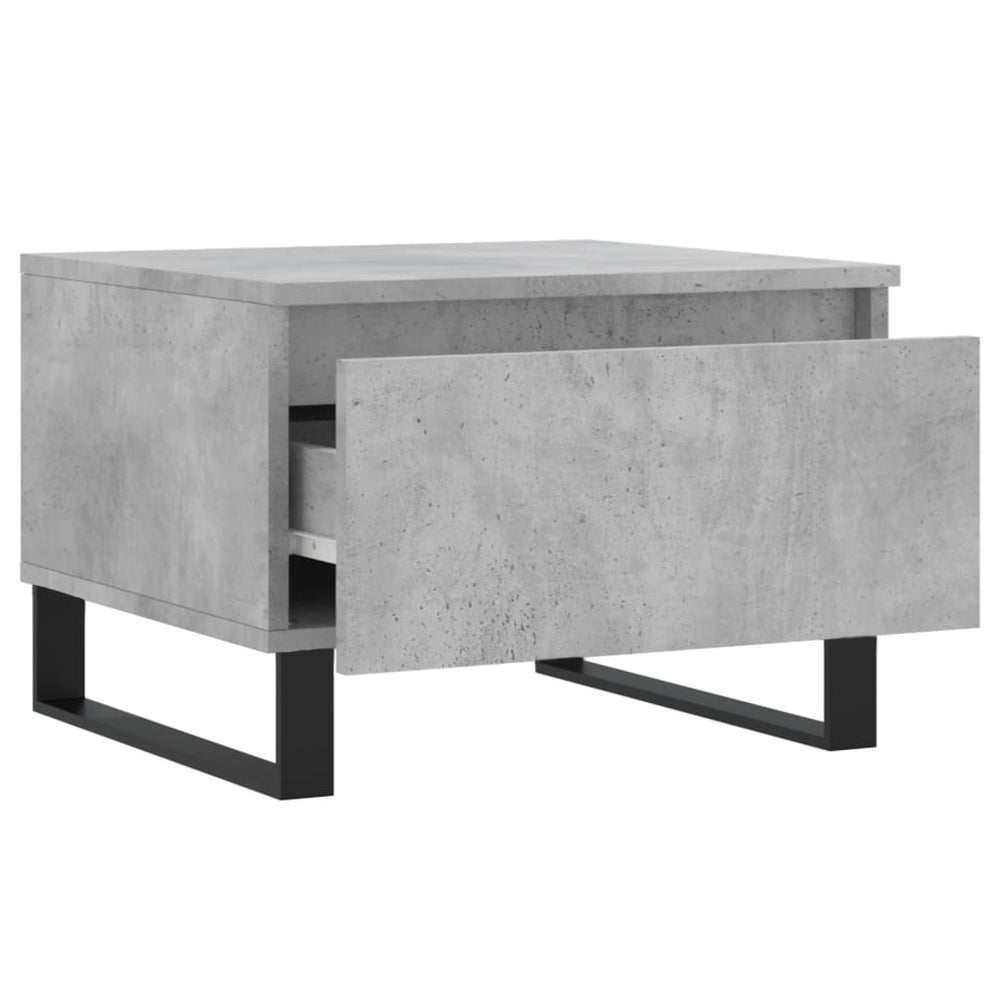 Salontafels 2 st 50x46x35 cm bewerkt hout betongrijs MeubelReus