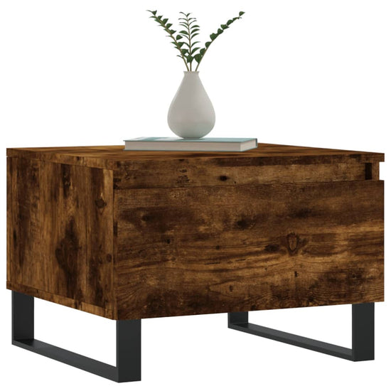 Salontafels 2 st 50x46x35 cm bewerkt hout gerookt eikenkleurig MeubelReus