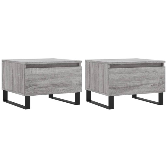 Salontafels 2 st 50x46x35 cm bewerkt hout grijs sonoma eiken MeubelReus
