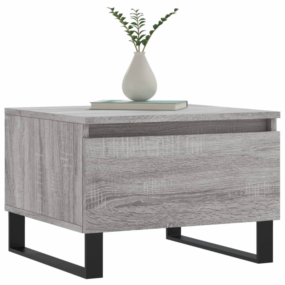 Salontafels 2 st 50x46x35 cm bewerkt hout grijs sonoma eiken MeubelReus