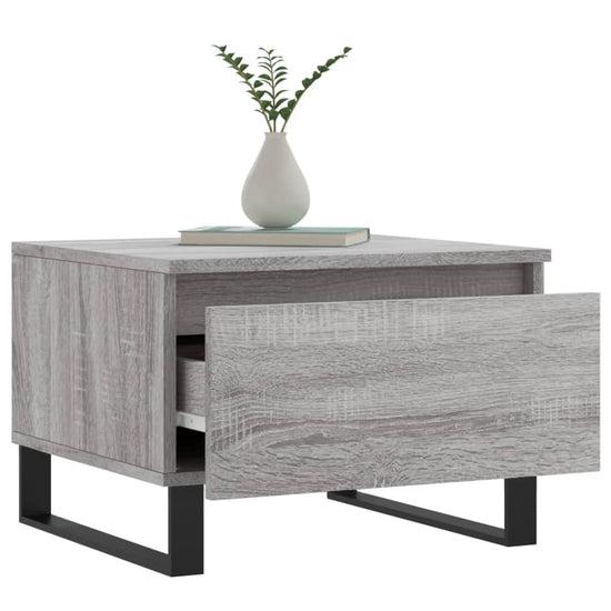 Salontafels 2 st 50x46x35 cm bewerkt hout grijs sonoma eiken MeubelReus