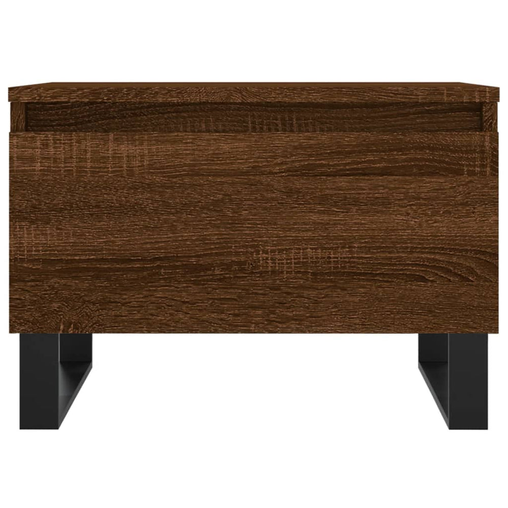 Salontafels 2 st 50x46x35 cm bewerkt hout bruin eikenkleur MeubelReus