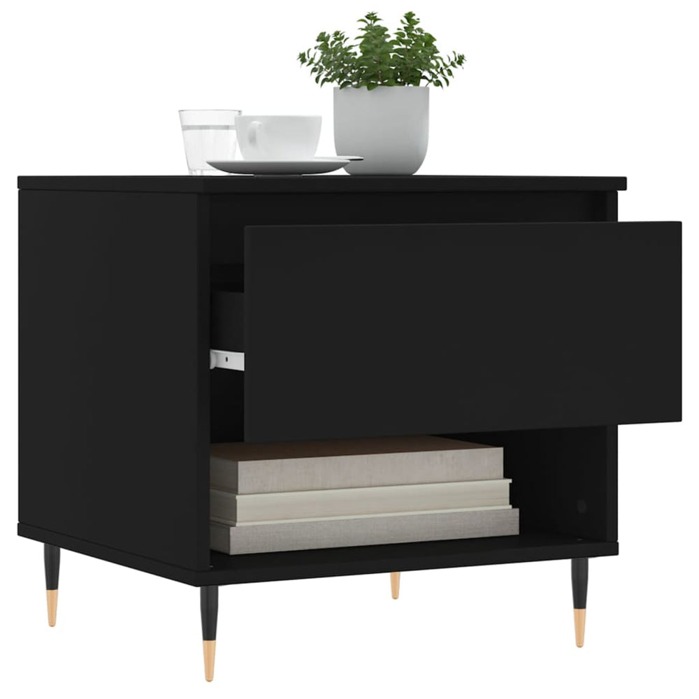 Salontafel 50x46x50 cm bewerkt hout zwart MeubelReus