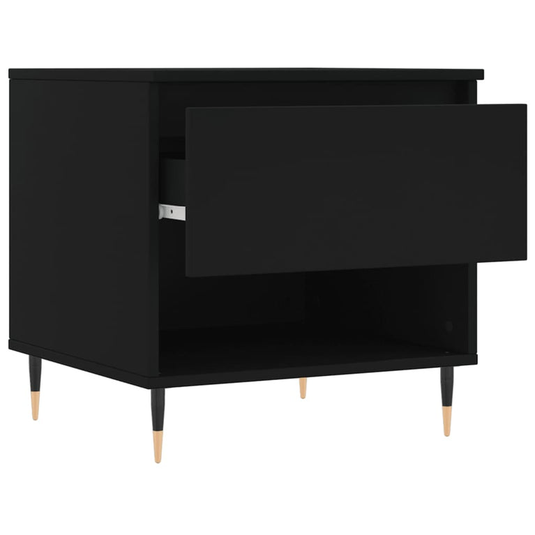 Salontafels 2 st 50x46x50 cm bewerkt hout zwart MeubelReus