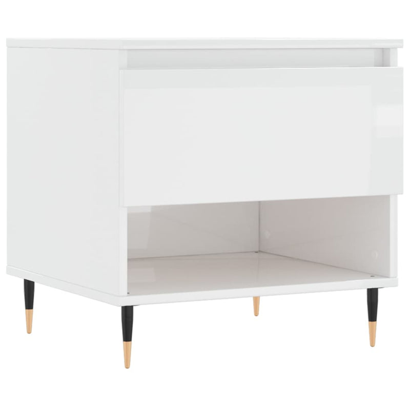 Salontafel 50x46x50 cm bewerkt hout hoogglans wit MeubelReus