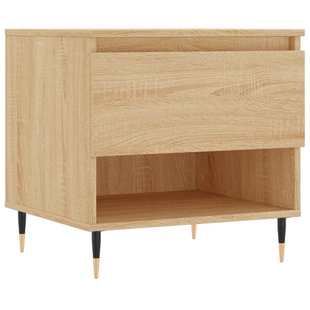 Salontafels 2 st 50x46x50 cm bewerkt hout sonoma eikenkleurig MeubelReus