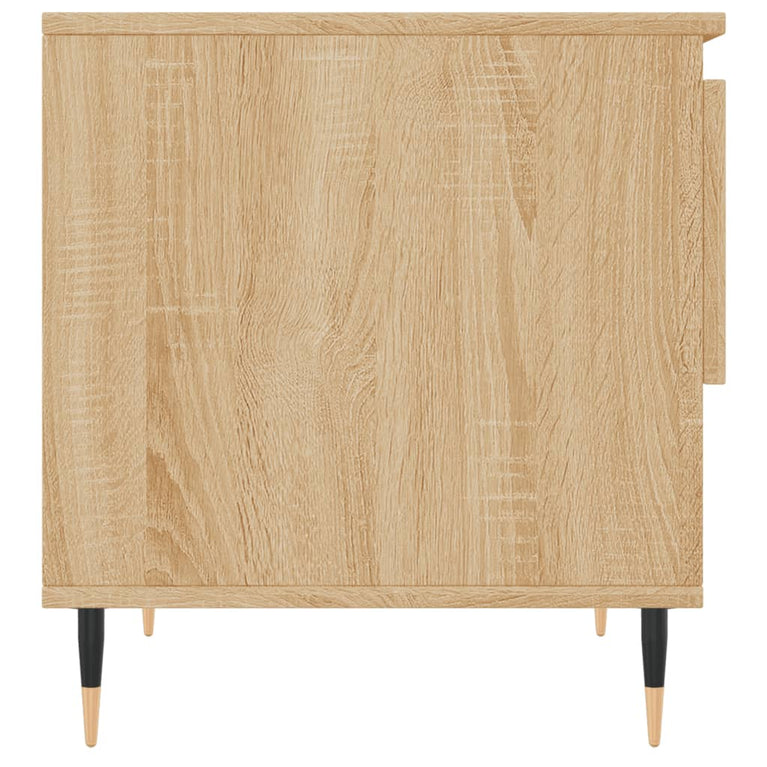 Salontafels 2 st 50x46x50 cm bewerkt hout sonoma eikenkleurig MeubelReus