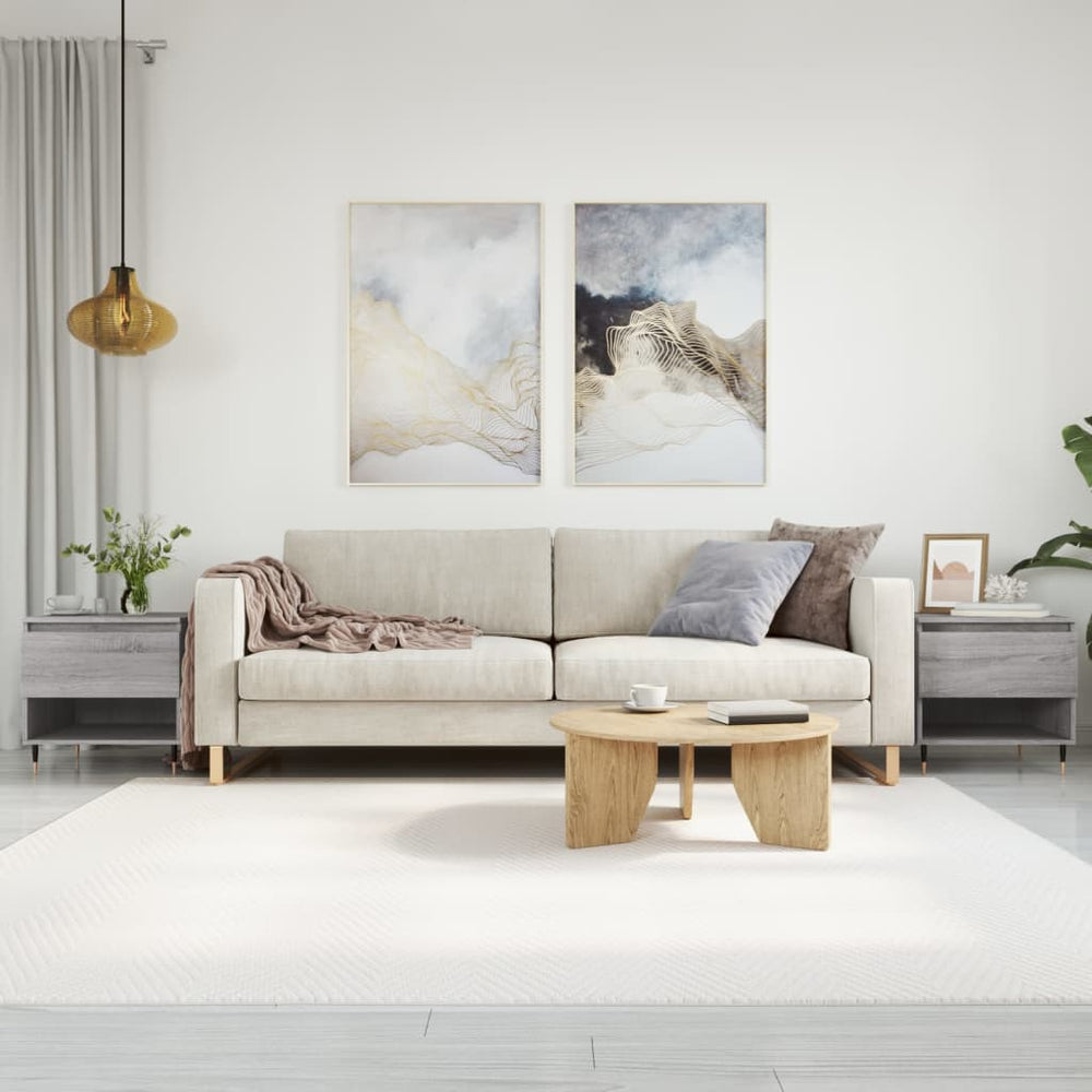 Salontafels 2 st 50x46x50 cm bewerkt hout grijs sonoma eiken MeubelReus