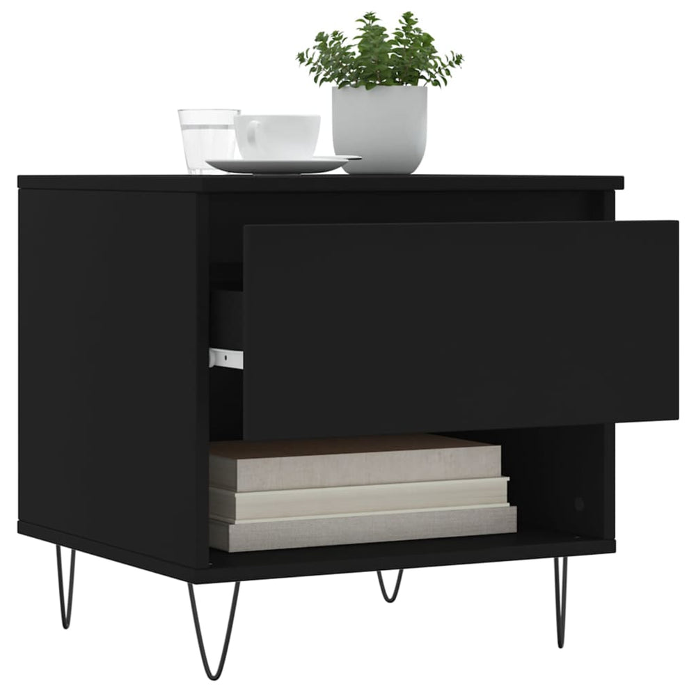 Salontafel 50x46x50 cm bewerkt hout zwart MeubelReus