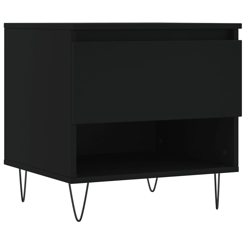 Salontafels 2 st 50x46x50 cm bewerkt hout zwart MeubelReus