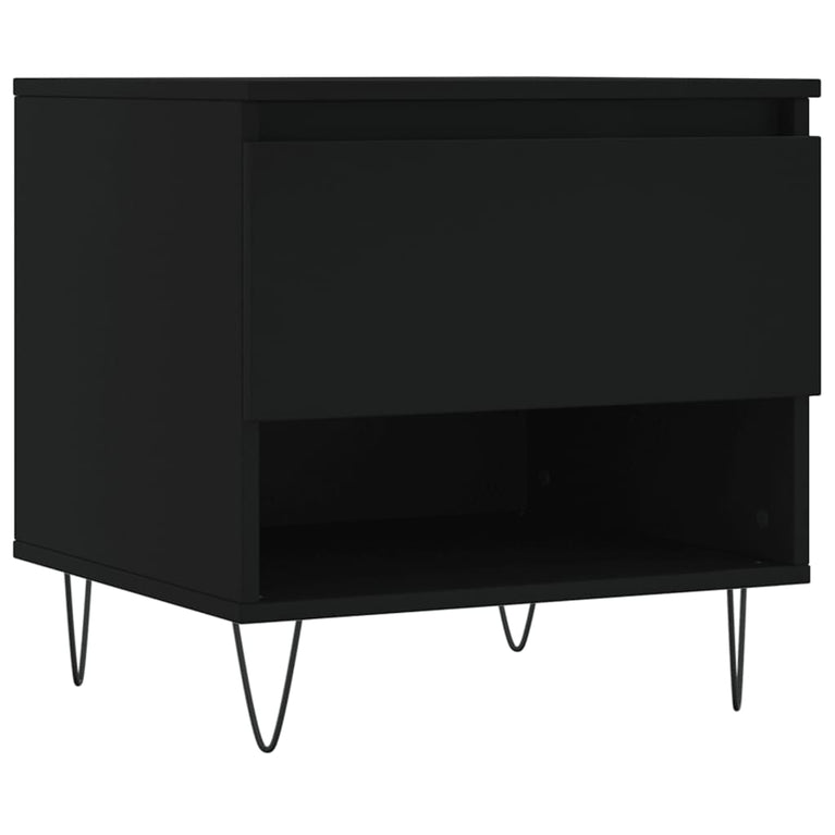 Salontafels 2 st 50x46x50 cm bewerkt hout zwart MeubelReus